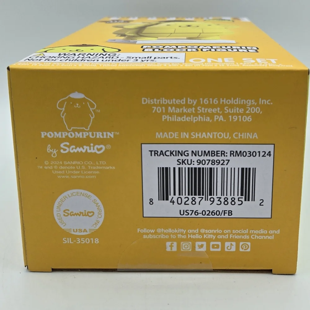 Sanrio PomPomPurin Build Kit Block Figure 115 Pieces Yellow